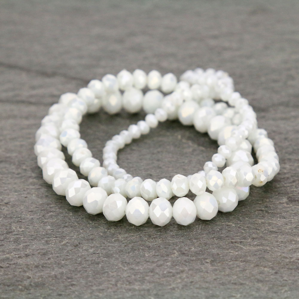 Small Crystal Bead Stackable Stretch Bracelet - Image 2