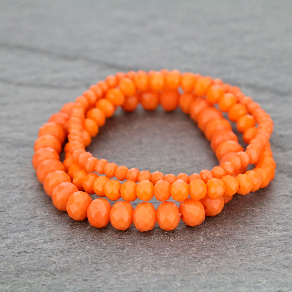 Small Crystal Bead Stackable Stretch Bracelet - Image 2