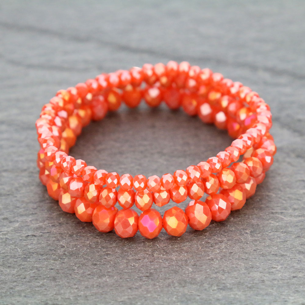 Small Crystal Bead Stackable Stretch Bracelet