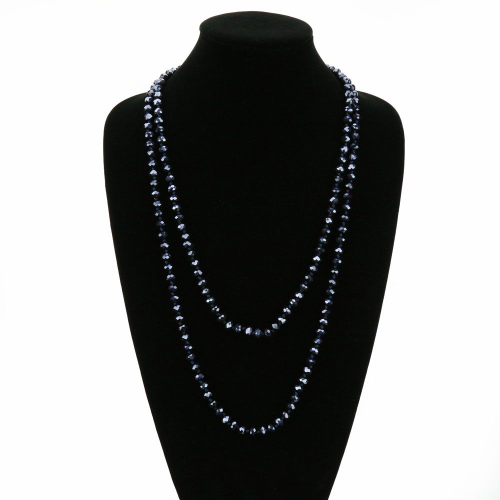 60" Endless Crystal Bead Necklace - Image 4