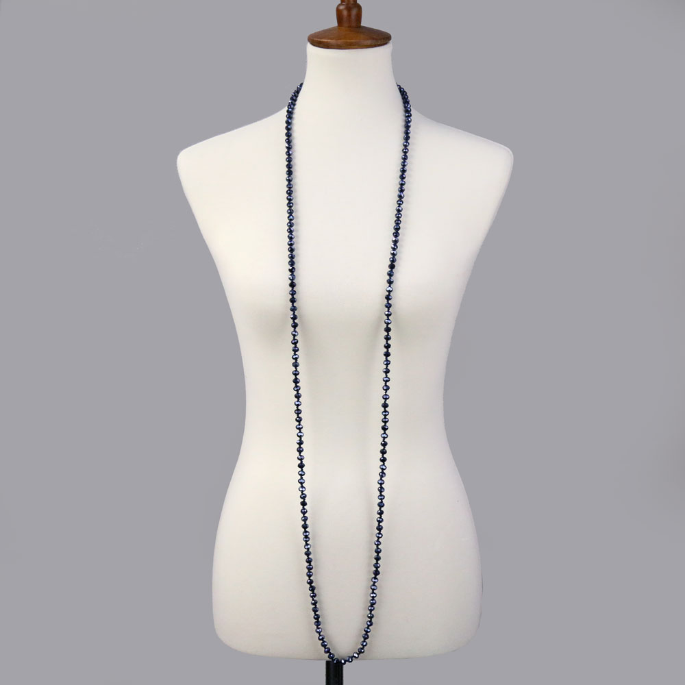60" Endless Crystal Bead Necklace - Image 2
