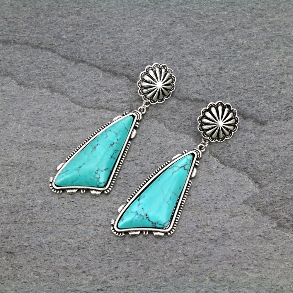 Natural Stone Post Earrings