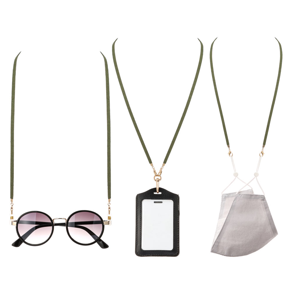 28" Suede ID Card and Glass Holder Strap - Image 2