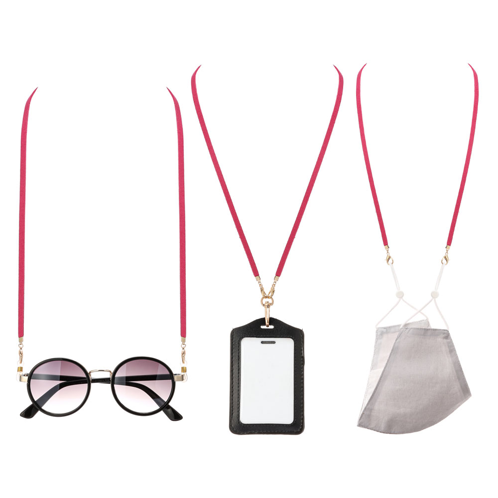 28" Suede ID Card and Glass Holder Strap - Image 2