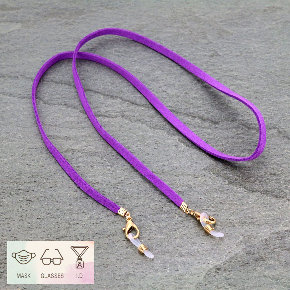 28" Suede ID Card and Glass Holder Strap
