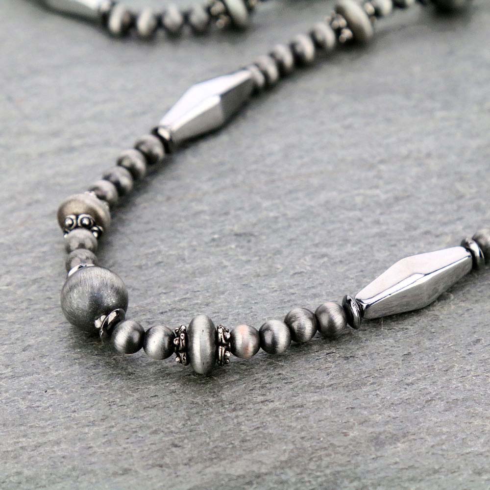 Navajo Style Pearl 48" Long Necklace - Image 3