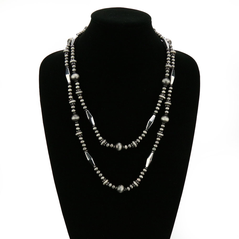 Navajo Style Pearl 48" Long Necklace - Image 4