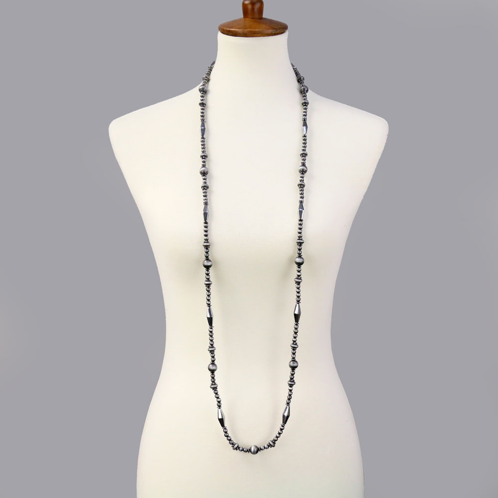 Navajo Style Pearl 48" Long Necklace - Image 2