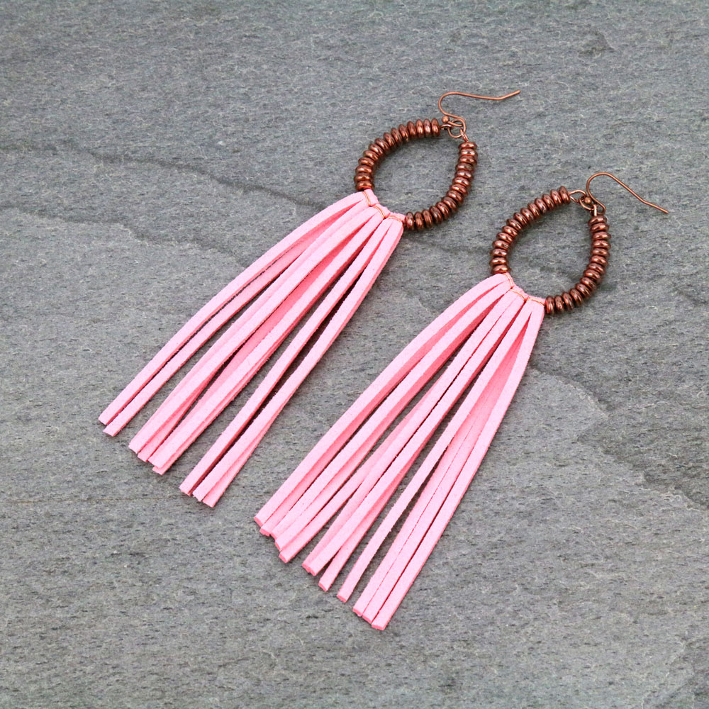 Teardrop Metal Tassel Dangle Earrings
