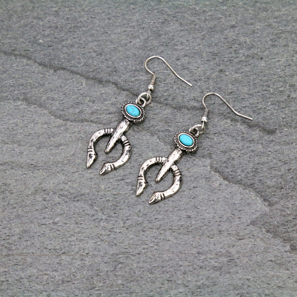 Western Squash Blossom Dangle Earrings