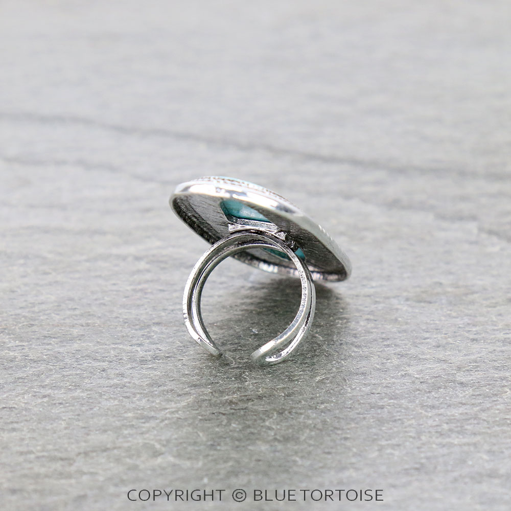Western Design Stone Cuff Ring - Image 3