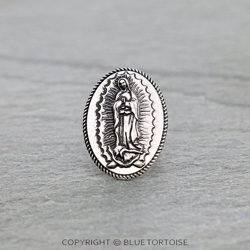Lady Guadalupe Design Metal Cuff Ring