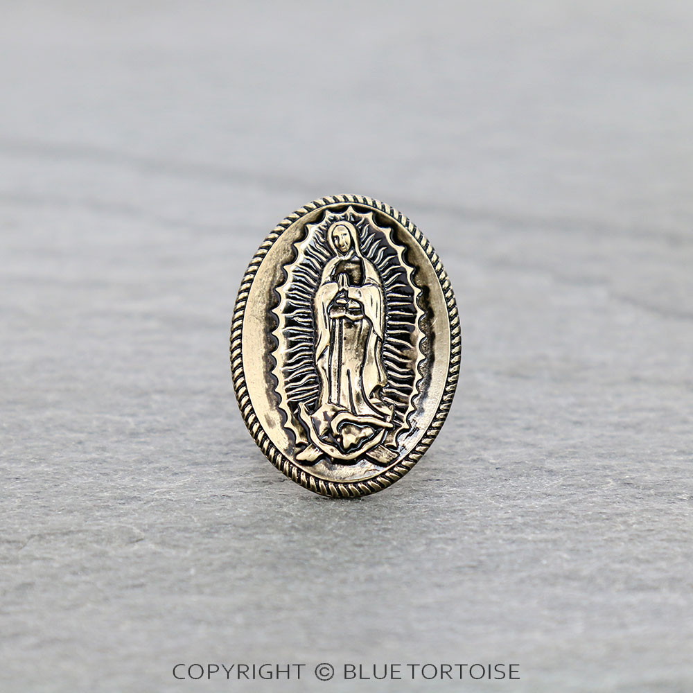 Lady Guadalupe Design Metal Cuff Ring