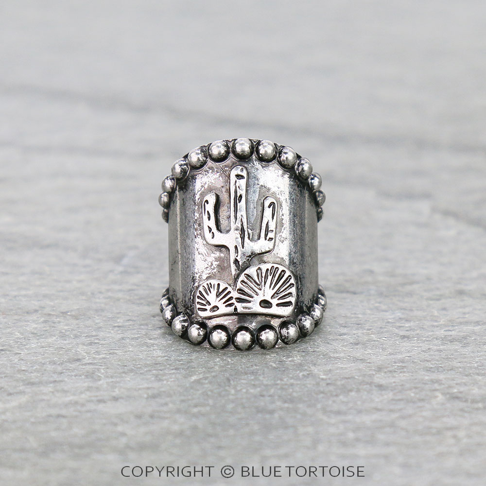 Western Design Cactus Cuff Ring