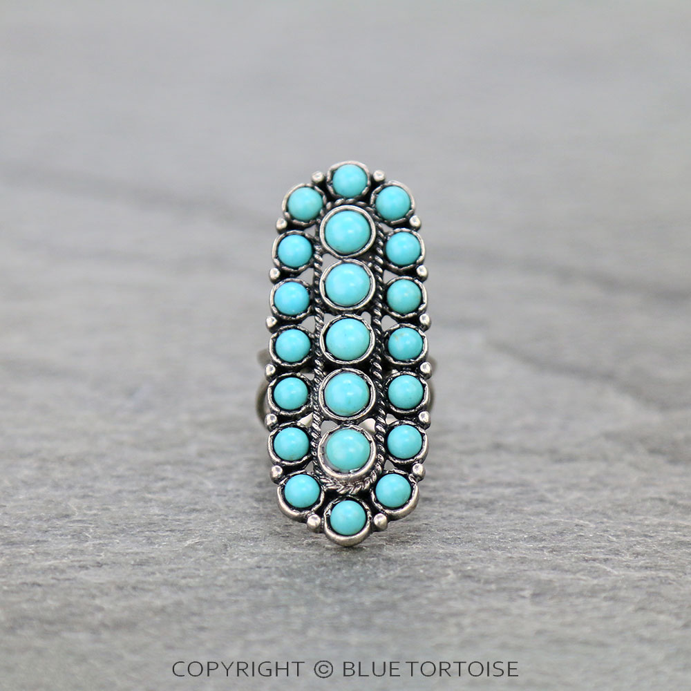 Western Design Stone Cuff Ring