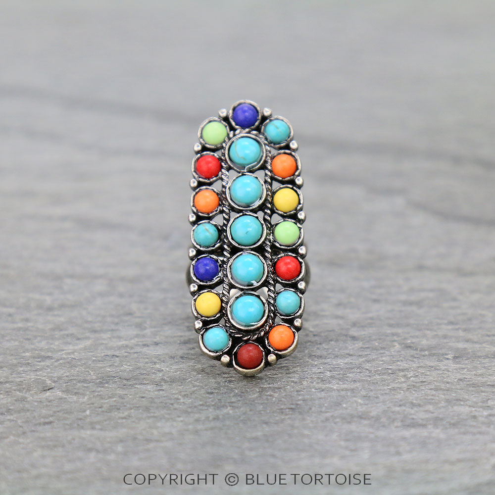 Western Design Stone Cuff Ring