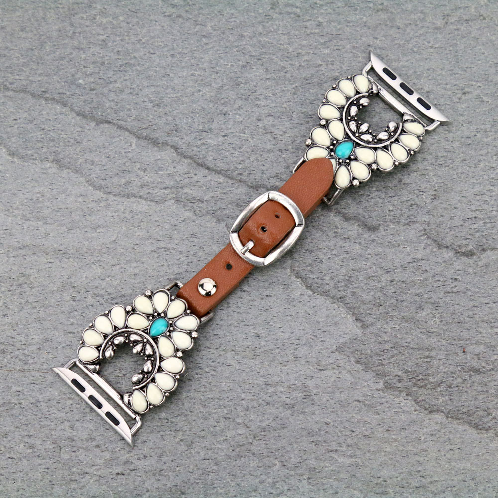 Large Western Squash Blossom Apple Watch Band