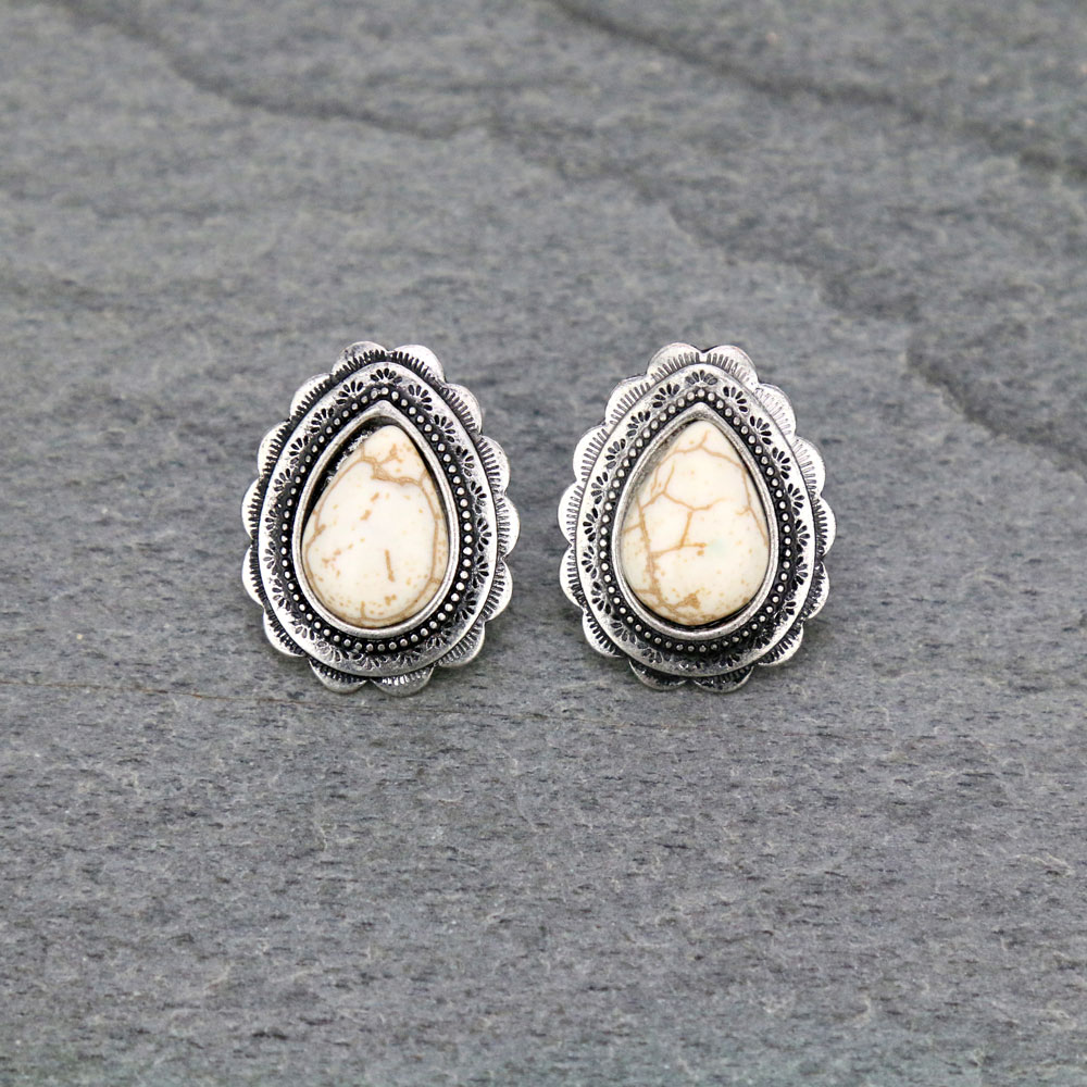 Teardrop Clip on Earrings
