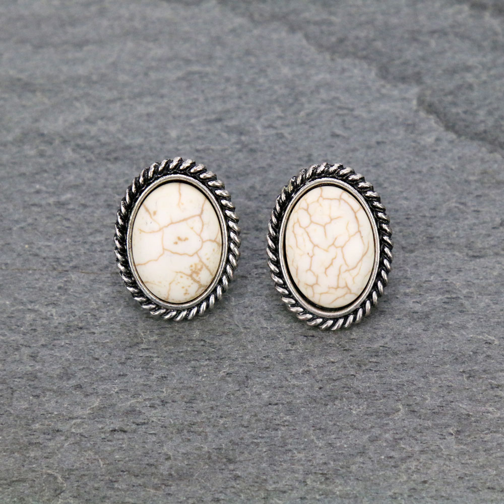 Oval Clip on Earrings