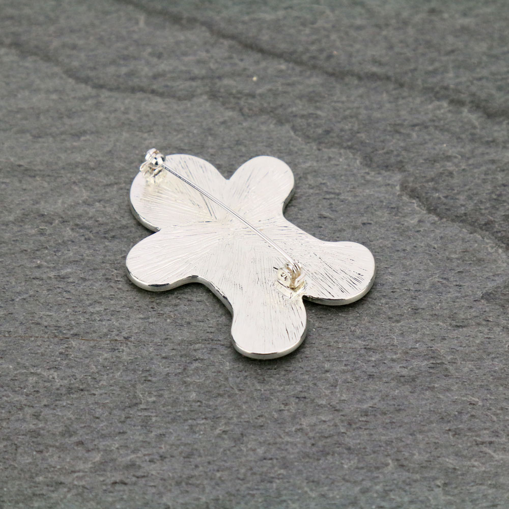 Christmas Glitter Epoxy Gingerbread Brooch Pin - Image 2