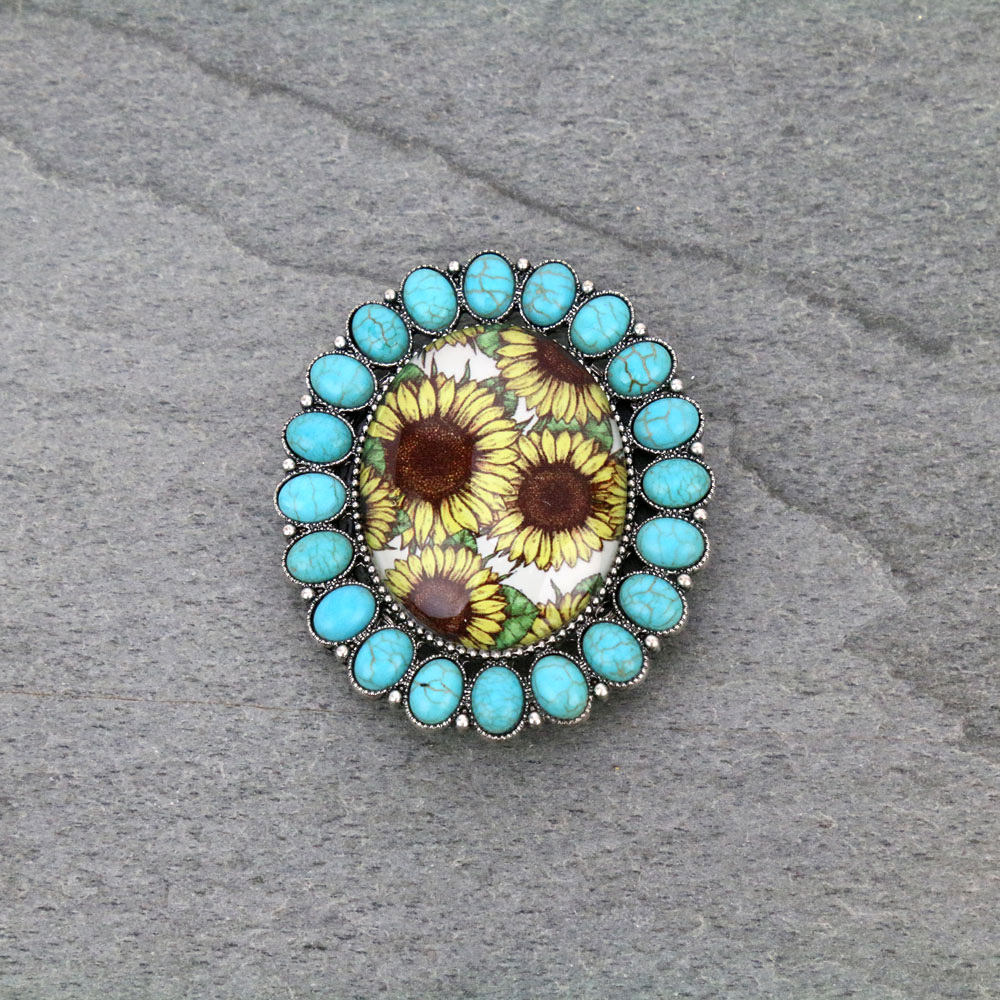 Sunflowers Glass Bubble Phone Grip and Stand