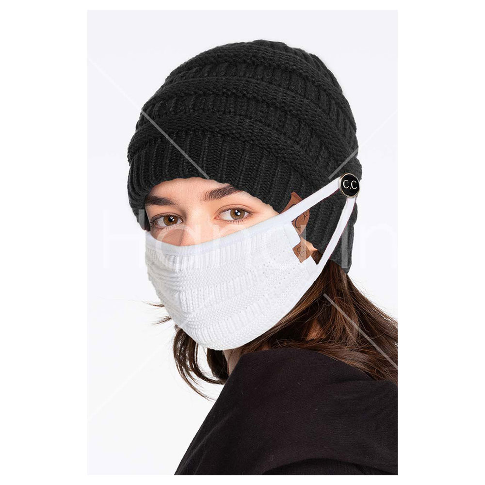 C.C Knit Face Mask with Filter Pocket - Image 2