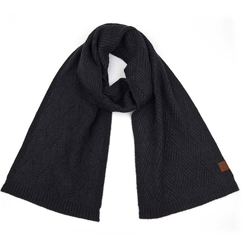 C.C Diagonal Stripes Criss Cross Pattern Scarf