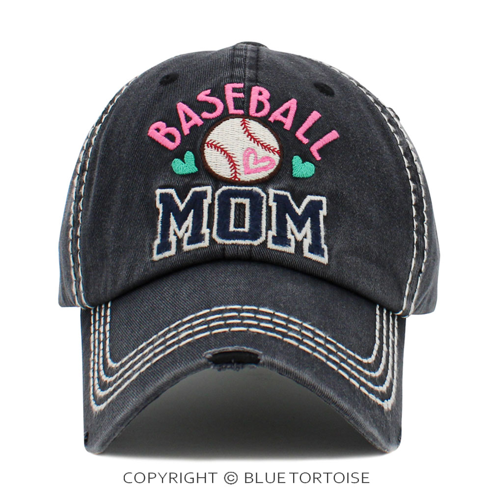 "Baseball Mom" Washed Vintage Ball Cap