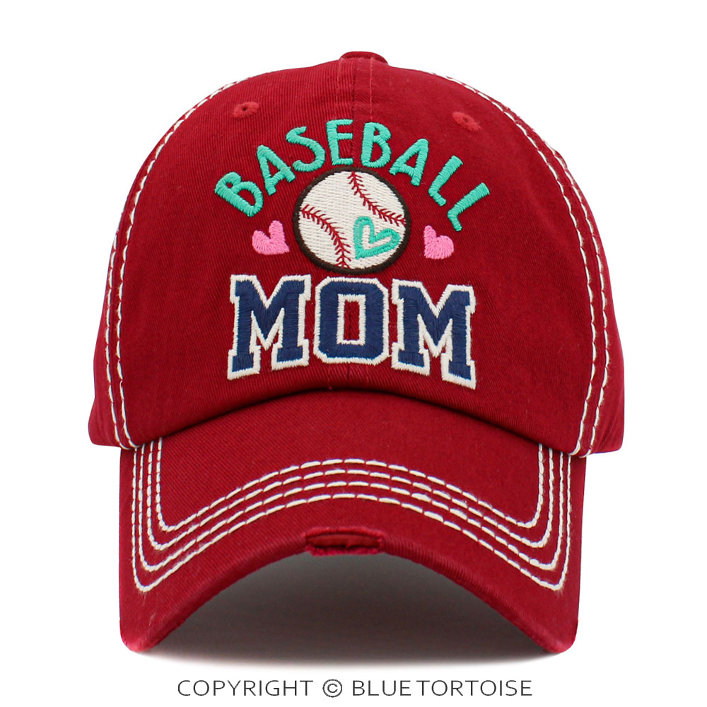 "Baseball Mom" Washed Vintage Ball Cap