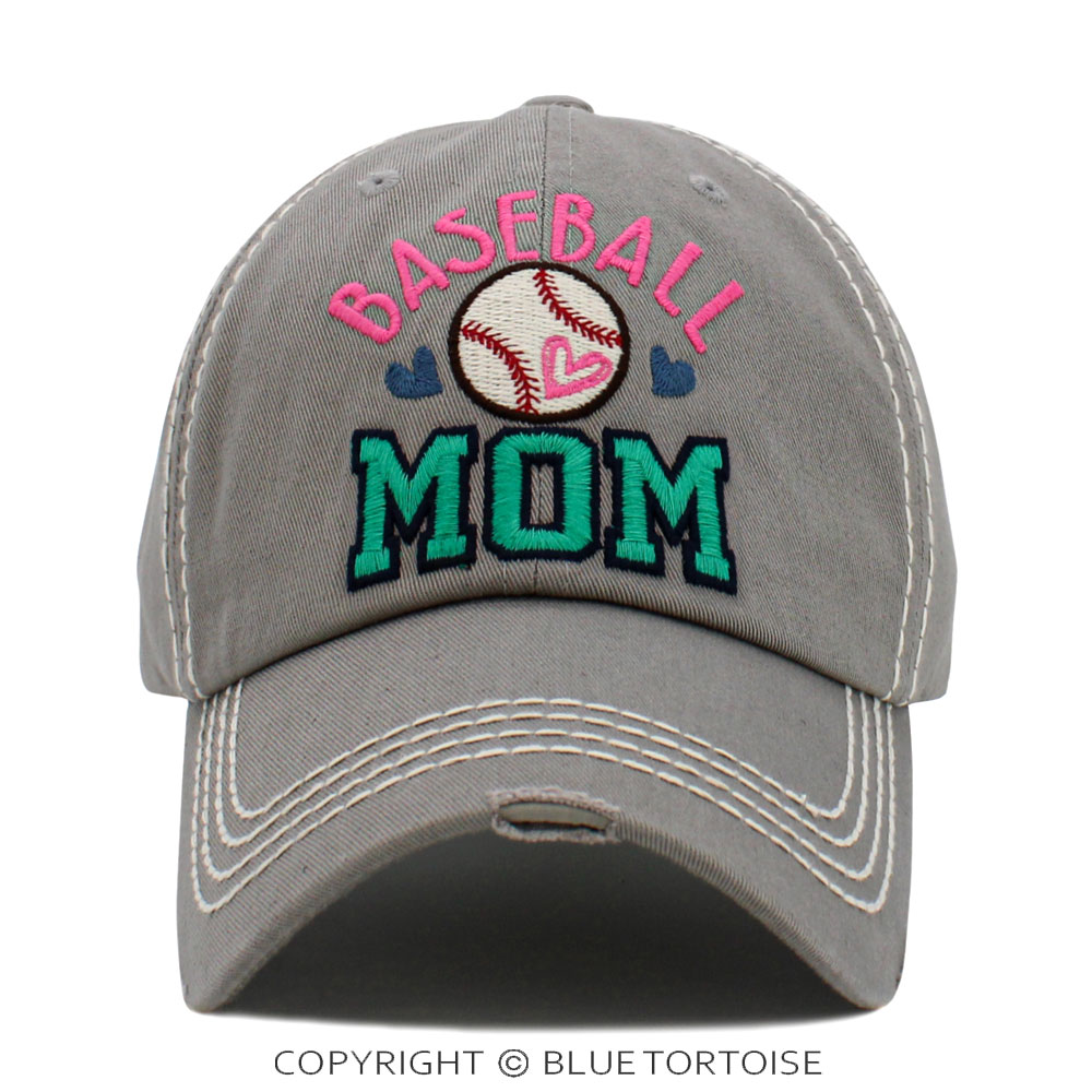 "Baseball Mom" Washed Vintage Ball Cap