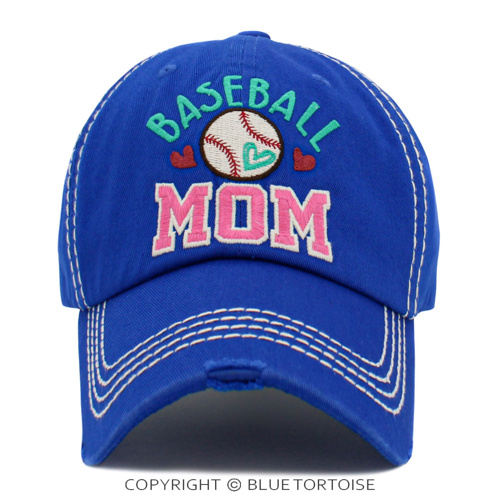 "Baseball Mom" Washed Vintage Ball Cap