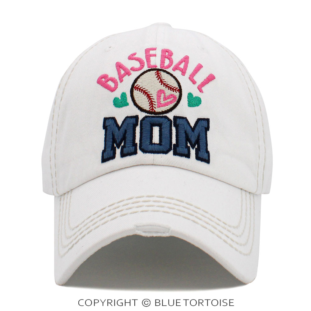 "Baseball Mom" Washed Vintage Ball Cap