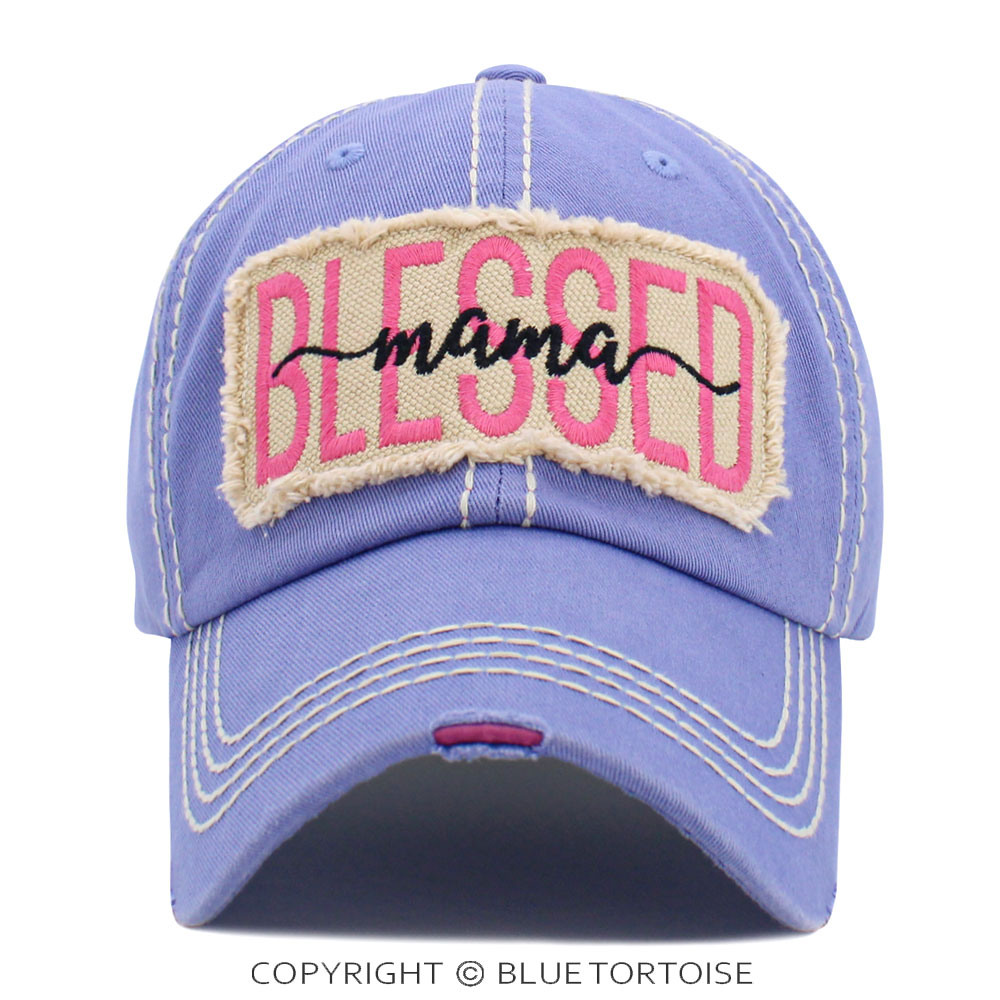 "Blessed Mama" Washed Vintage Ball Cap