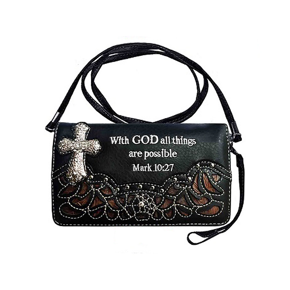 Bible Verse "Mark 10:27" Wallet