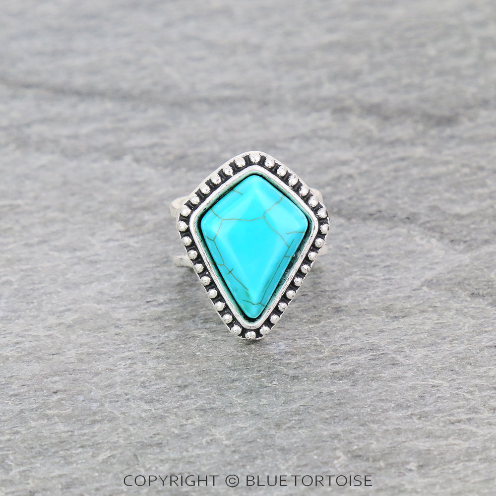 Natural Stone Adjustable Ring