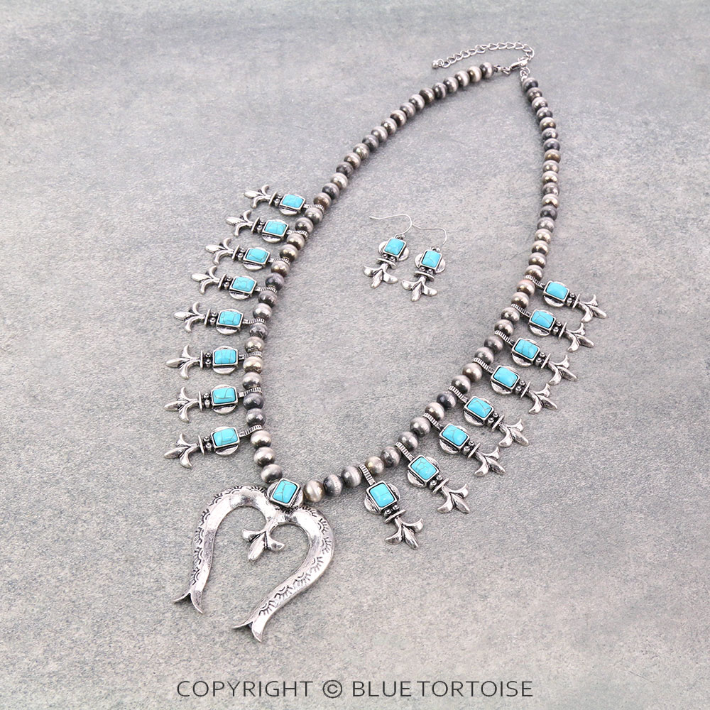 Western Squash Blossom Necklace Set