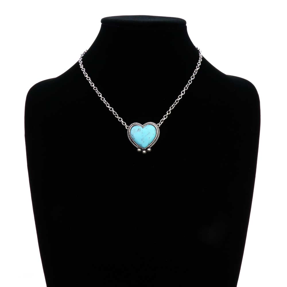 Heart Stone Pendant Necklace - Image 2