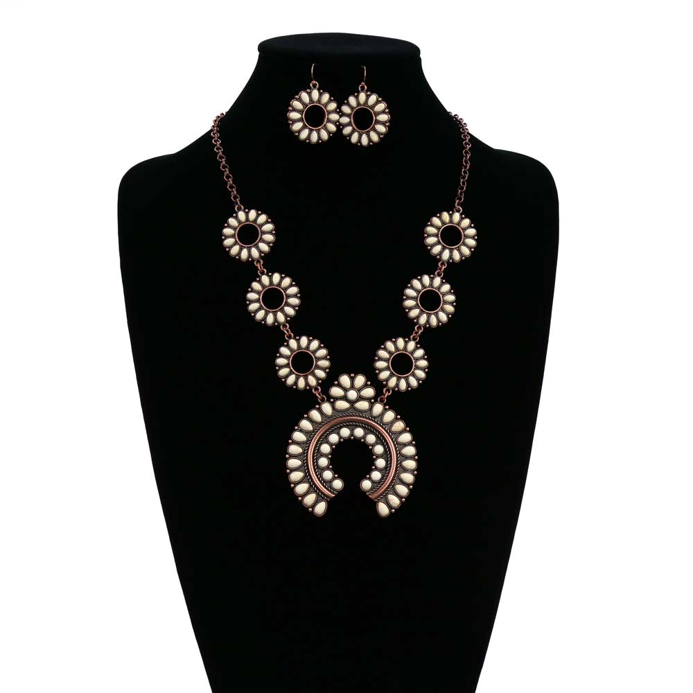 Western Squash Blossom Necklace Set - Image 2