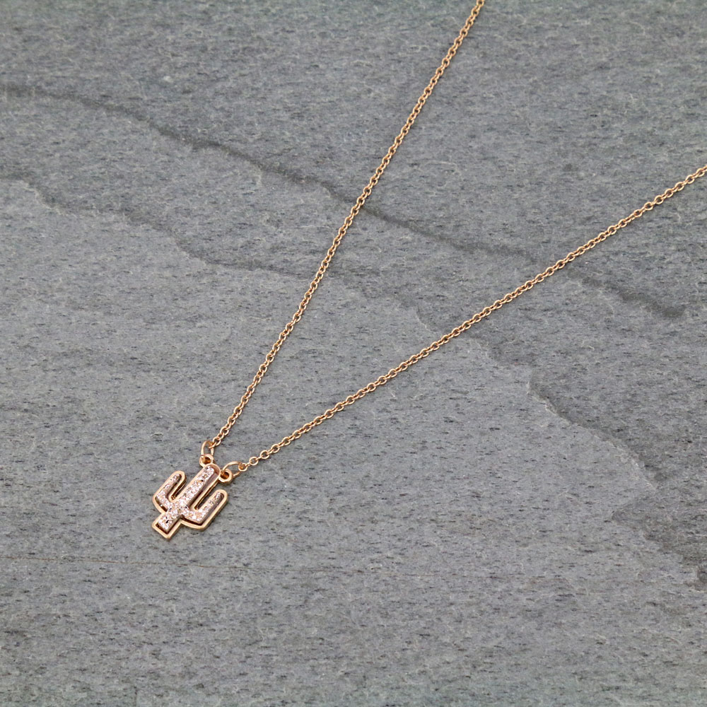 Cactus Druzy Stone Necklace