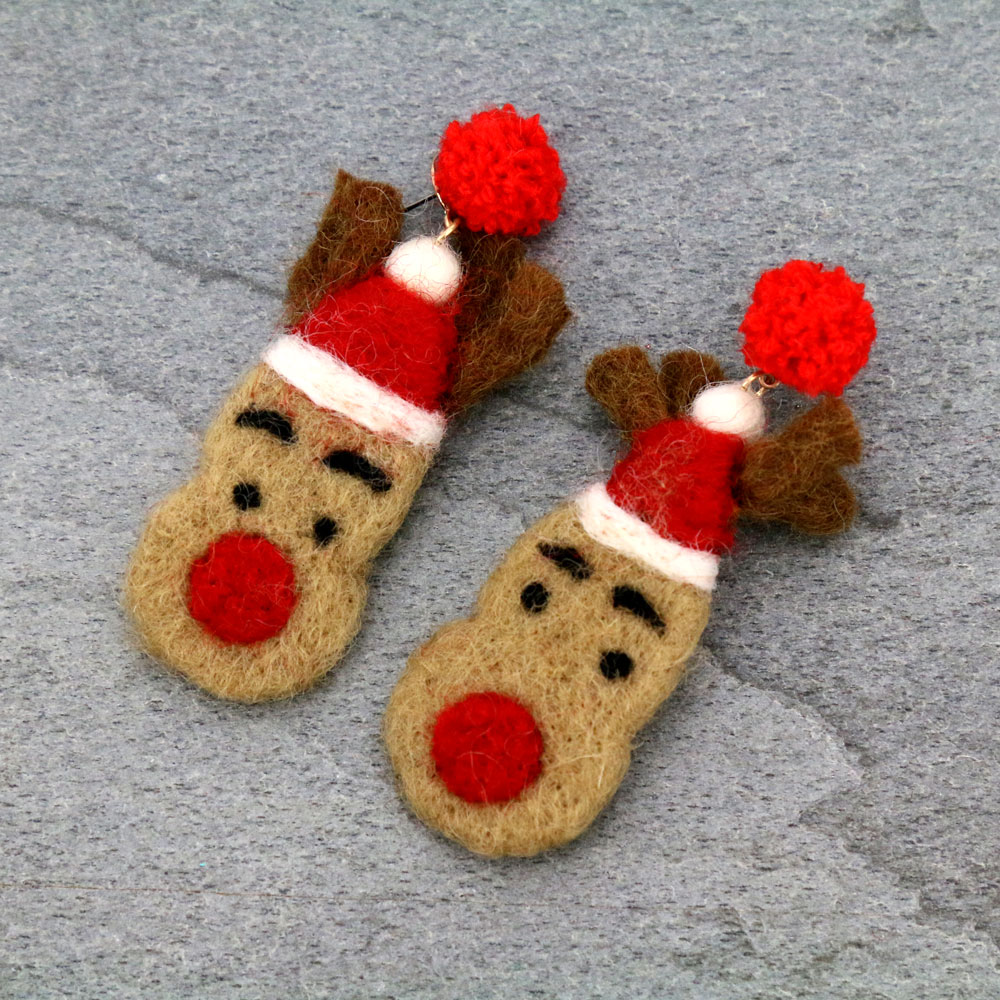 Christmas Rudolph Stud Earrings