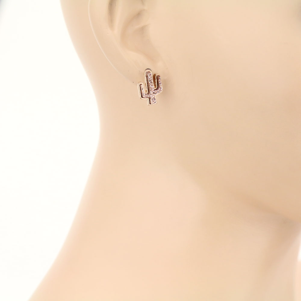 Cactus Druzy Stud Earrings - Image 2