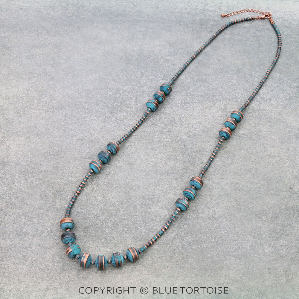4mm Navajo Style Pearl & Rondell Necklace