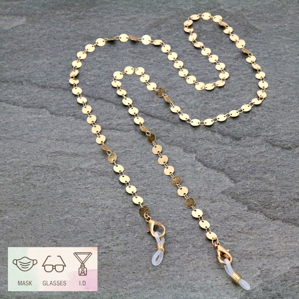 28" ROUND BRASS METAL DISCO STRAP