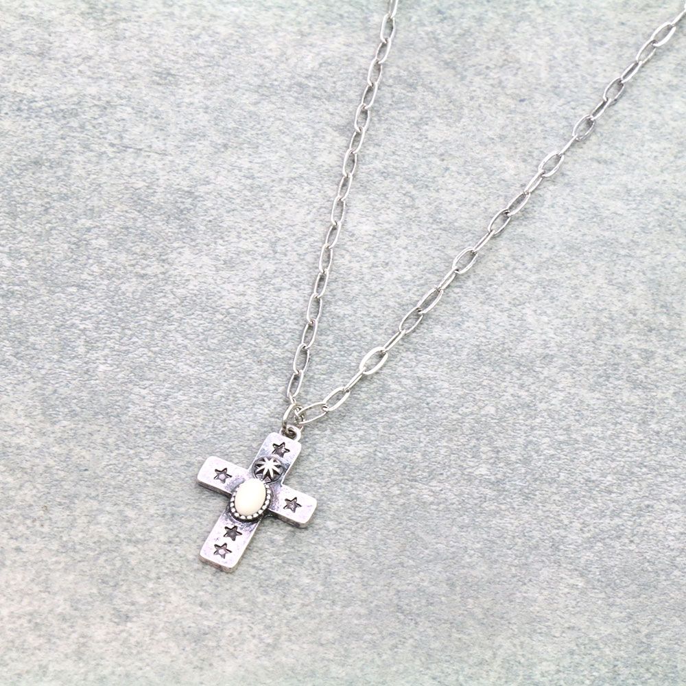 Western Cross Casting Necklace