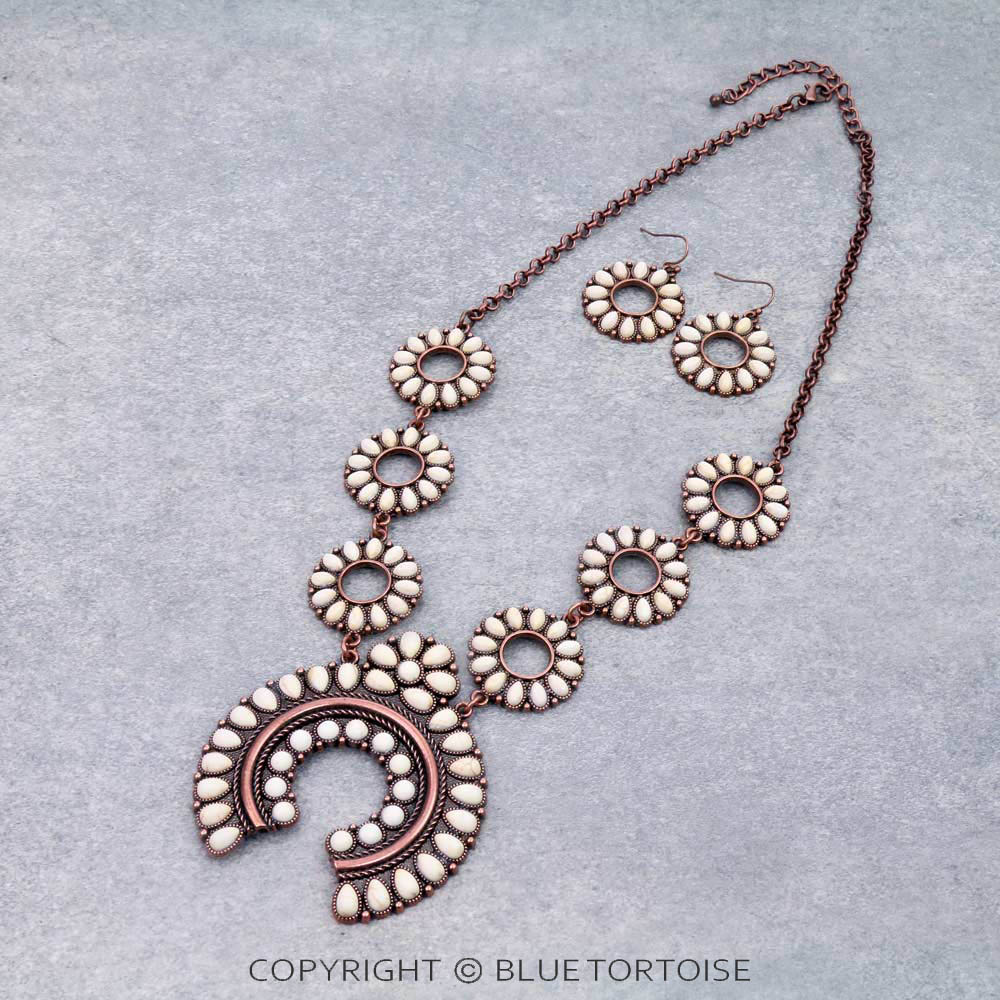 Western Squash Blossom Necklace Set