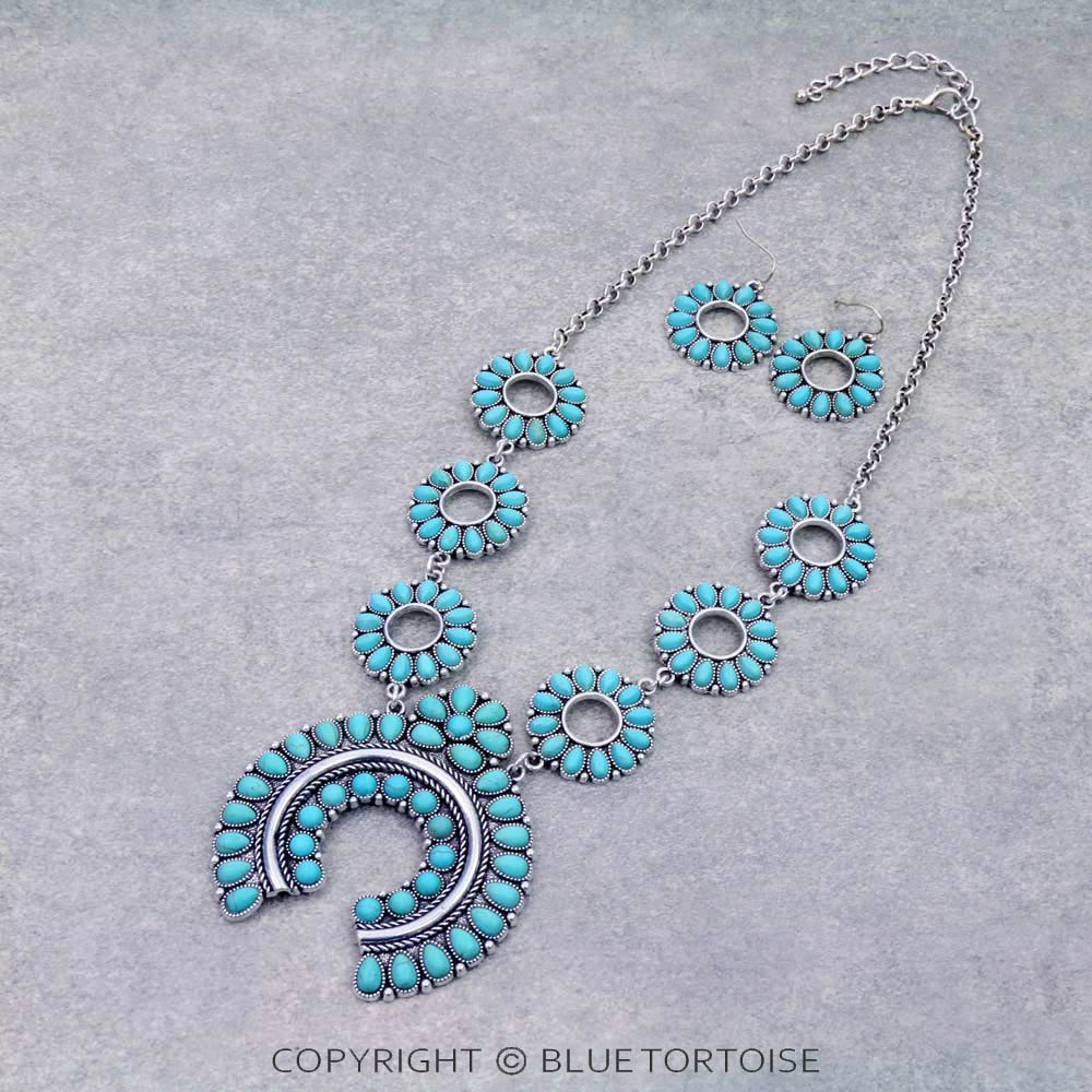 Western Squash Blossom Necklace Set