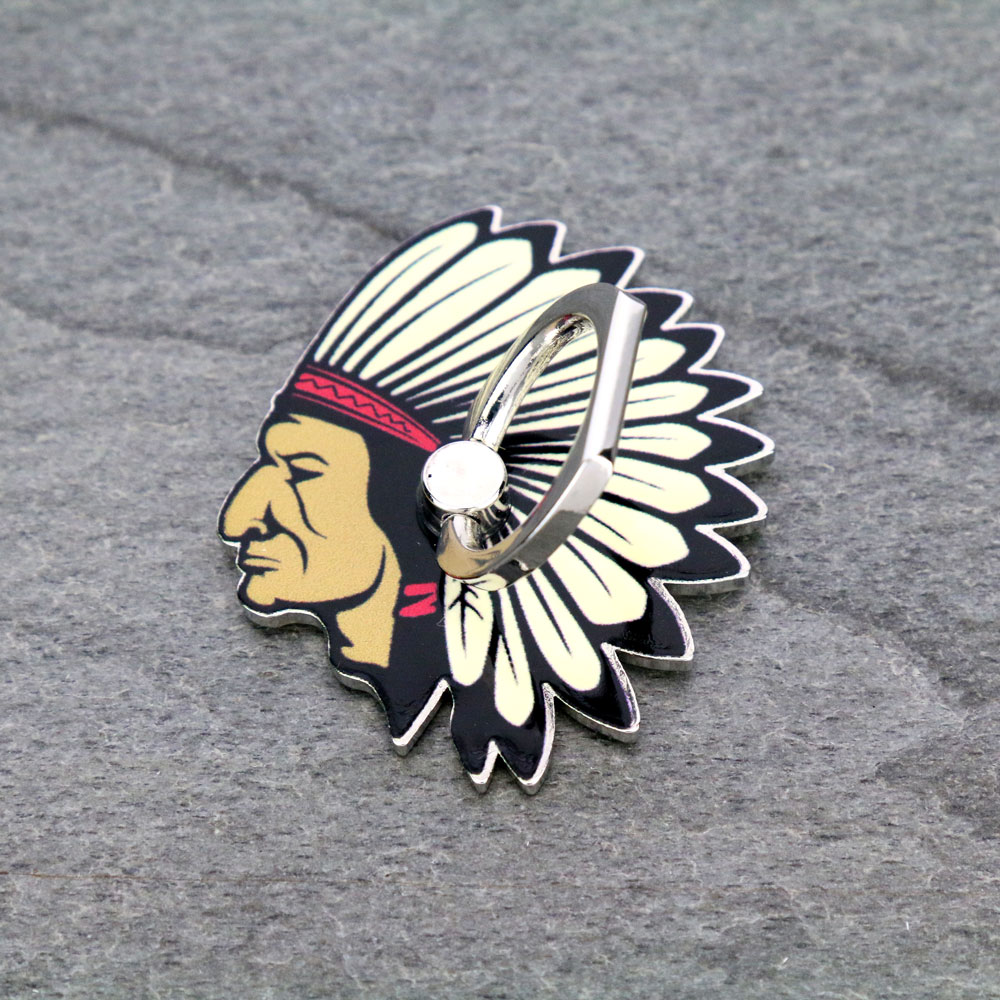 Indian Chief Cell Phone Finger Grip Adhesive Charm
