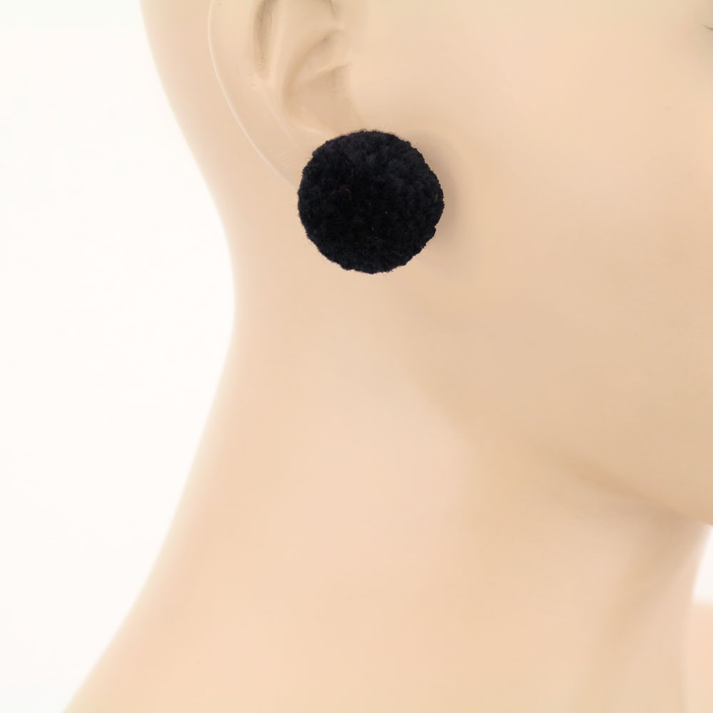 Pompom Stud Earrings - Image 3