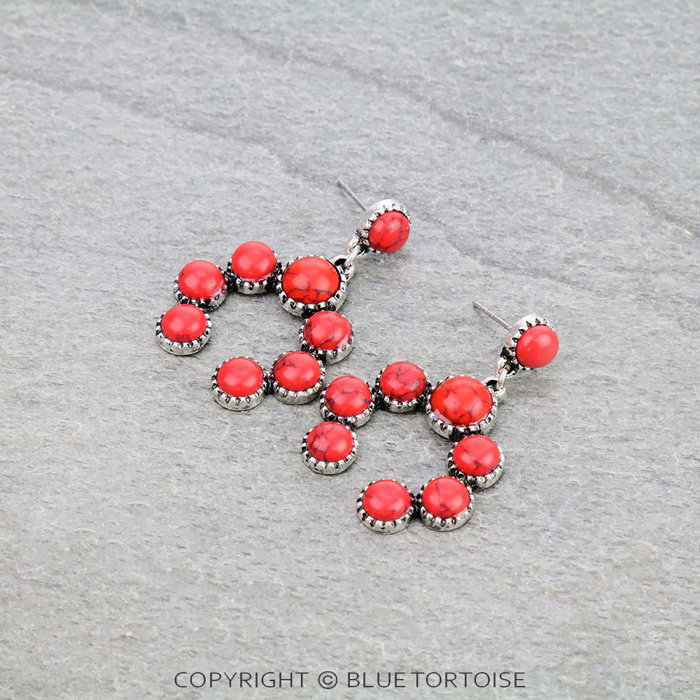 1.5" Western Squash Blossom Stud Earrings