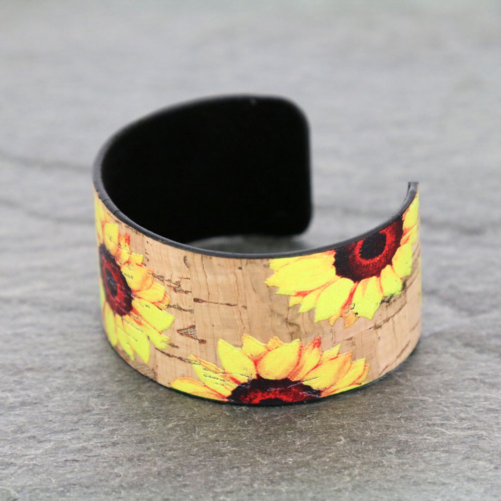 Sunflower Printed Cuff Bracelet - Image 2
